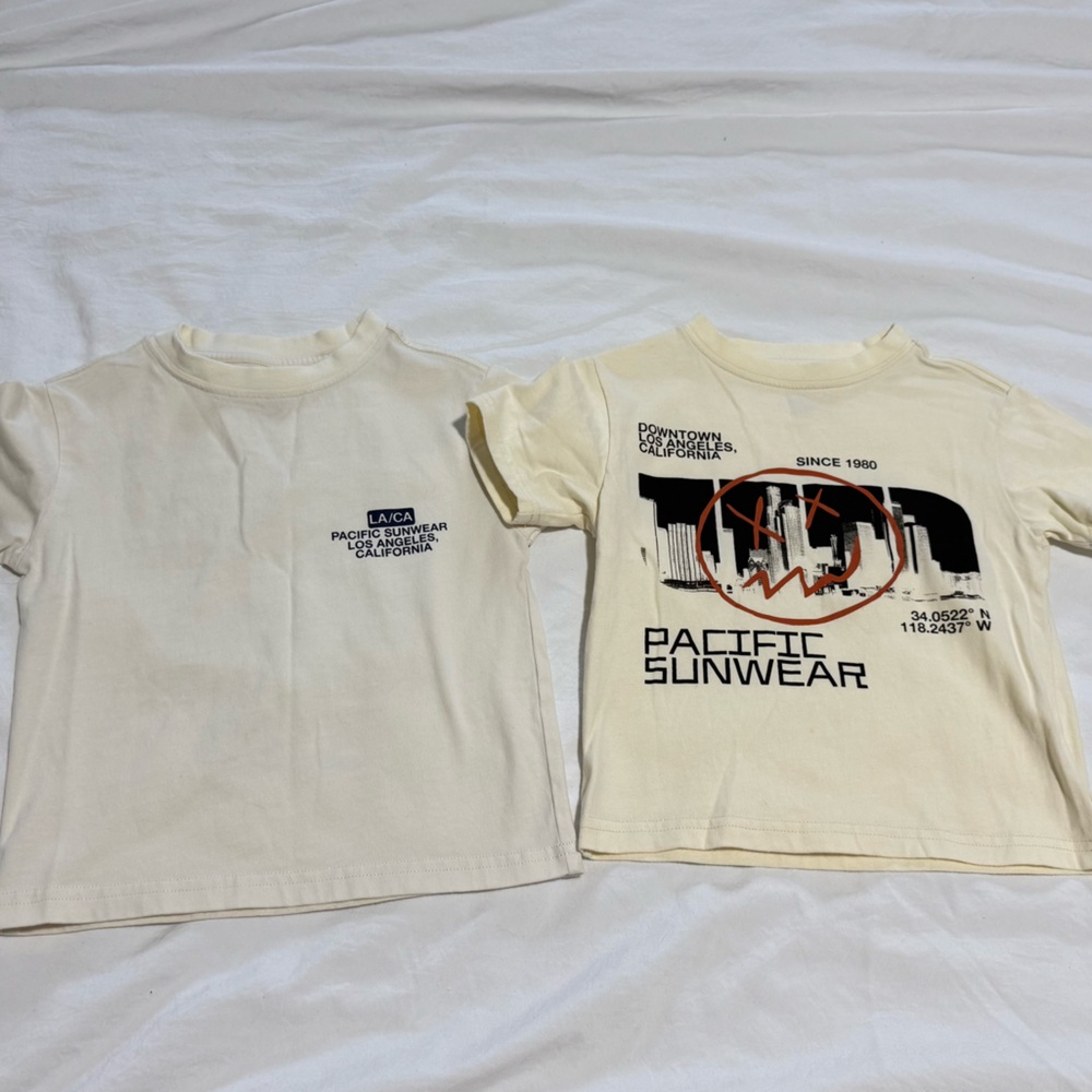 PacSun Kids Lot of 2 Boys Graphic T-shirts XS (4/5)